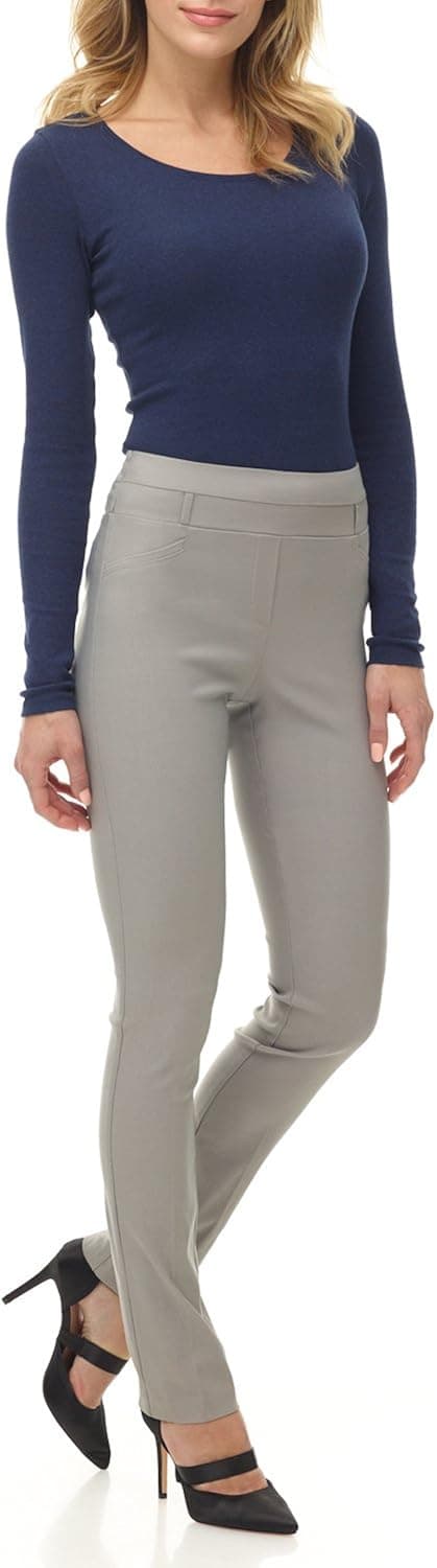 Rekucci Women's Ease into Comfort Stretch Slim Pant