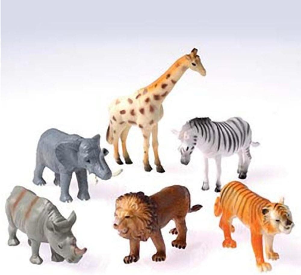 U.S. Toy 6 Plastic Toy Safari Animals Toy