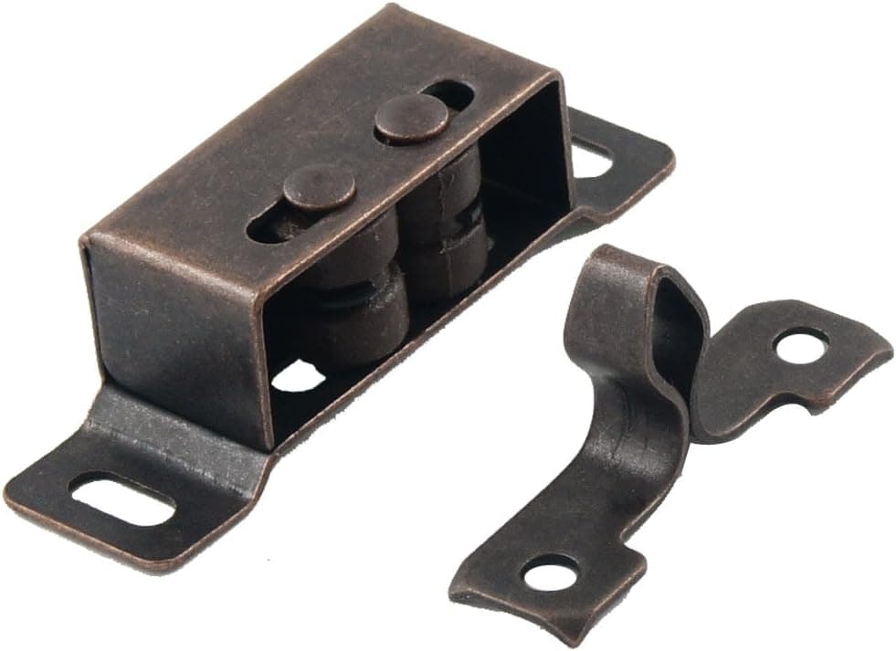 uxcell Cabinet Wardrobe Door 1.8-Inch Ball Roller Latch Catch, Copper Tone
