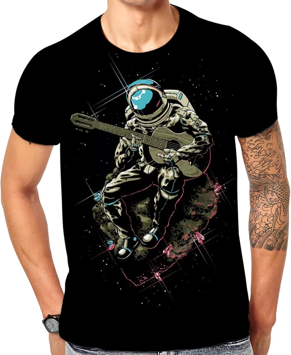 Men's Graphic T Shirts,Soft Fitted Cool Design Graphic Tees