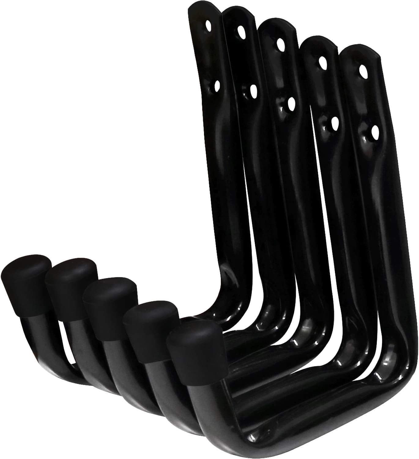 Dreecy J Utility Hooks For Hanging Heavy Duty Garage Storage Utility Hooks For Garage Wall, Color Black, 5 Pack