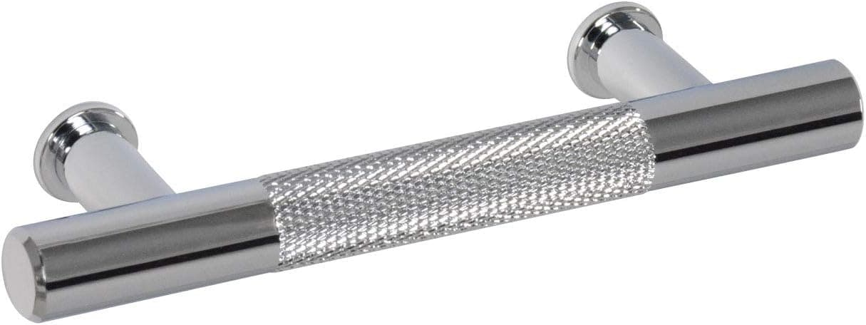 CKP #1650-76 Brand Linear Aluminum 3 in. (76mm) Knurled Pull, Polished Chrome - 10 Pack