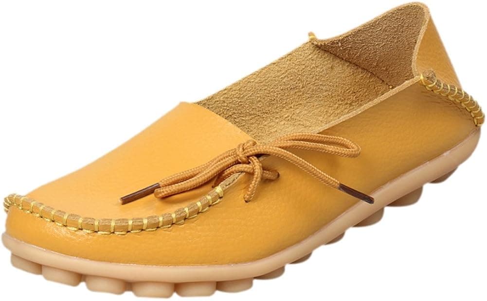 Women's Loafers Flats Genuine Leather Comfort Moccasins Casual Driving Shoes