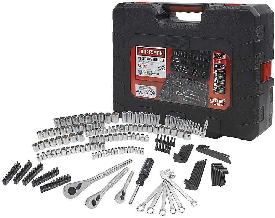 Craftsman 230-Piece Mechanics Tool Set, 50230, automobile tool set repair garage