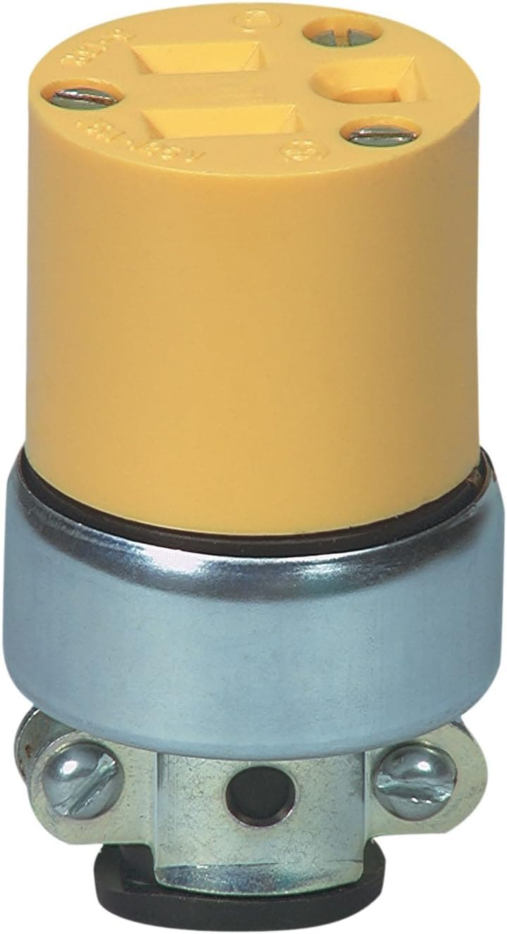 EATON 2887-BOX 2887 Grounded Electrical Connector, 125 V, 15 A, Nema 5-15R, 3 Wire
