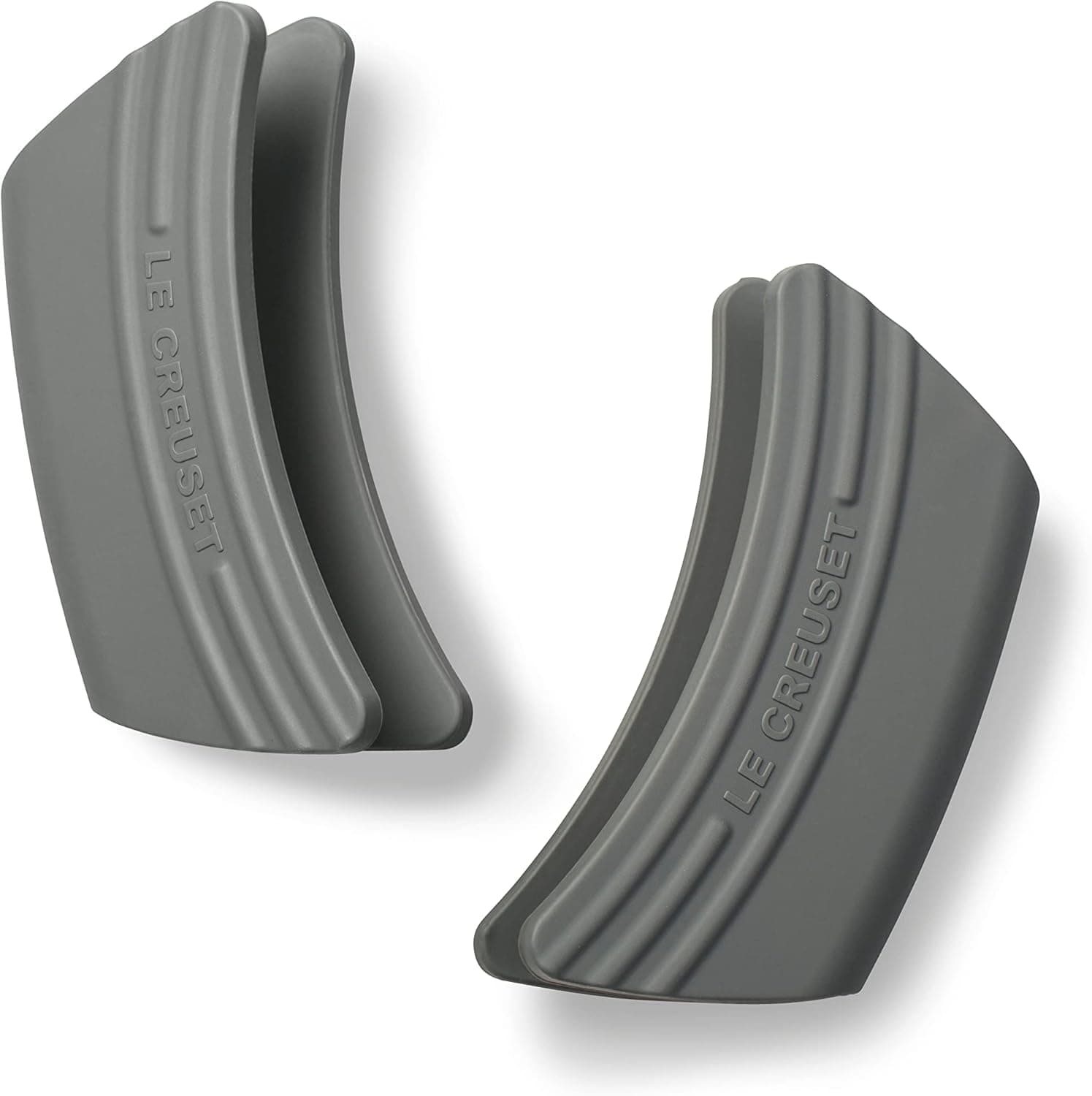 Le Creuset Silicone Set of 2 Handle Grips, 5" x 2 1/2" each, Oyster