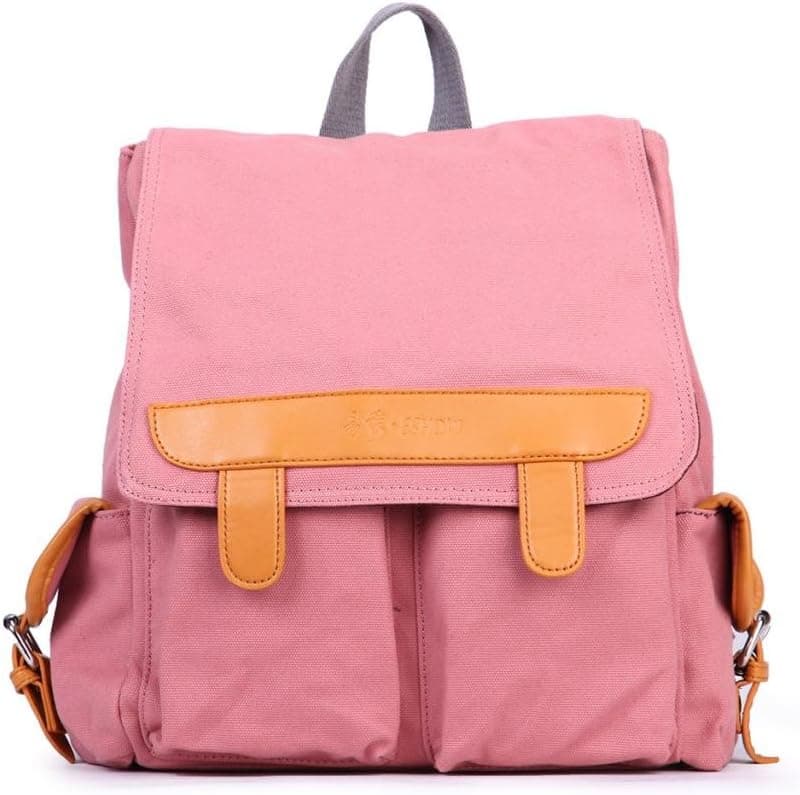 Eshow Canvas Women Girls Cute Casual Daypack Book Bag School Backpack