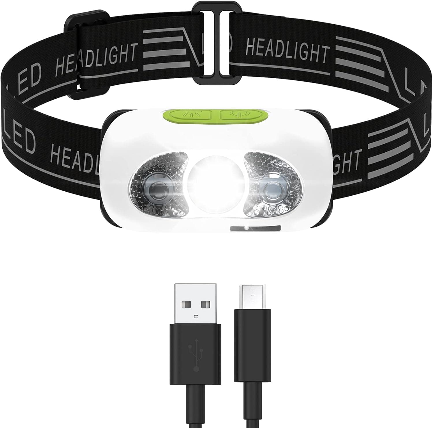 XINYANG LED Headlamp,USB Rechargeable with Motion Sensor Head Torch,Super Bright Headlamp Flashlight, 5 Lighting Modes Headlights for Camping, Climbing, Hiking, Fishing, Night Reading, Running