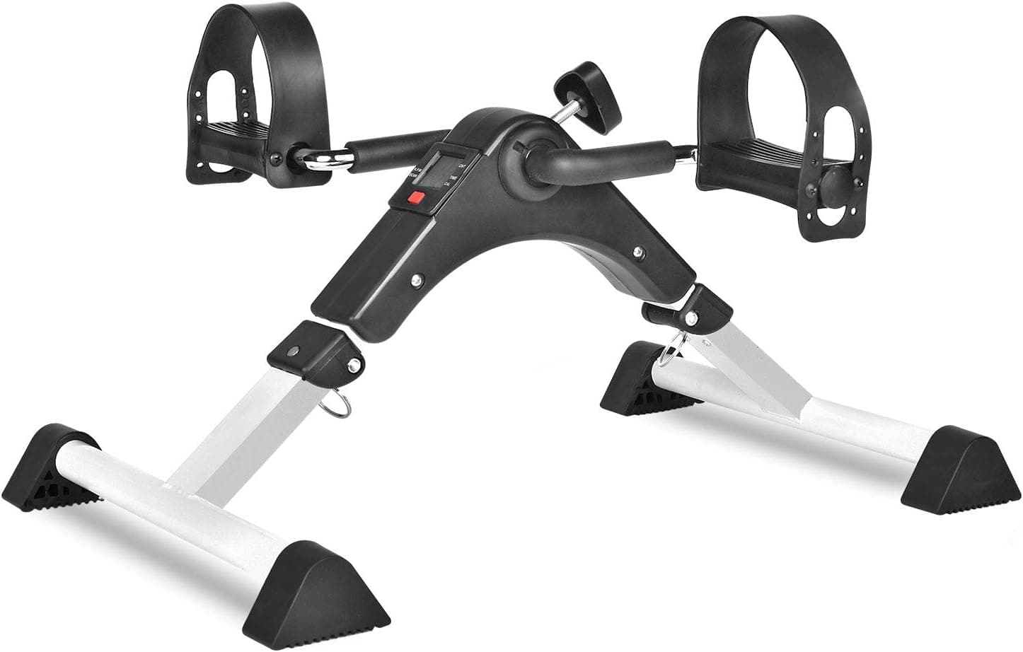 Cozylifeunion Pedal Exerciser - Portable Desk Cycle - Hand, Arm & Leg Exercise Peddling Machine - Low Impact, Adjustable Fitness Rehab Equipment for Seniors, Elderly - Folding Mini Stationary Bike