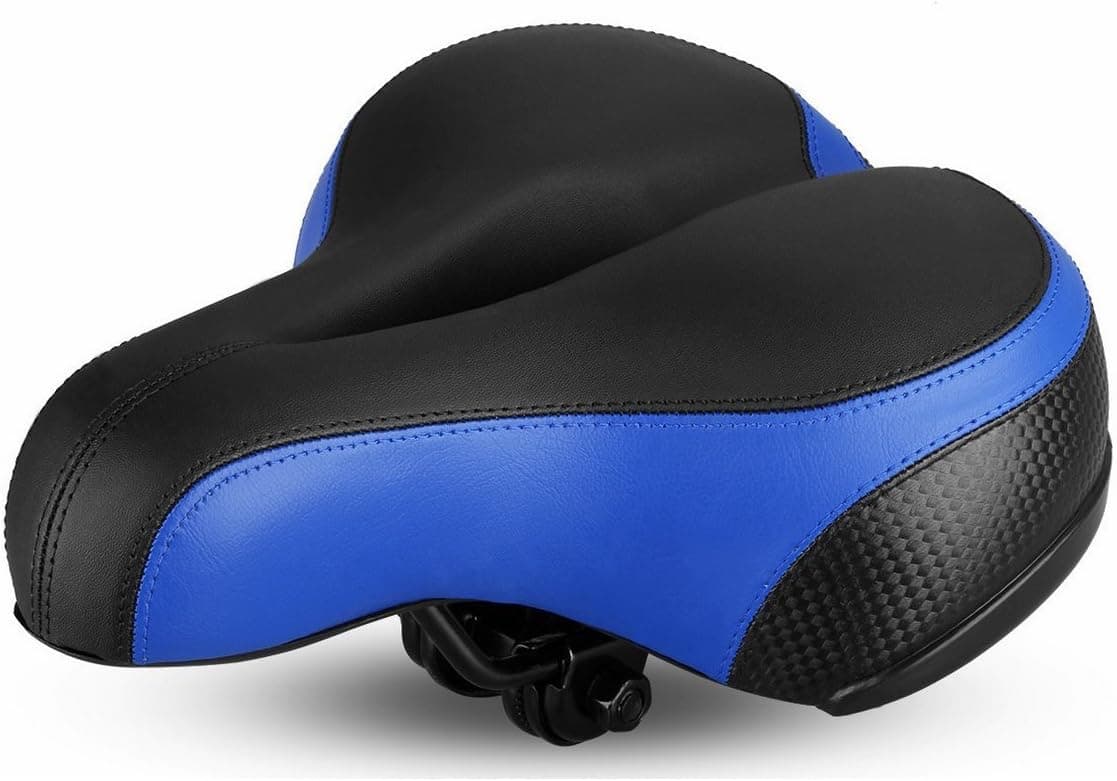 WINNINGO Woman's Wide Bicycle Saddle, Most Comfortable Bike Seat with Safety Reflective Sticker