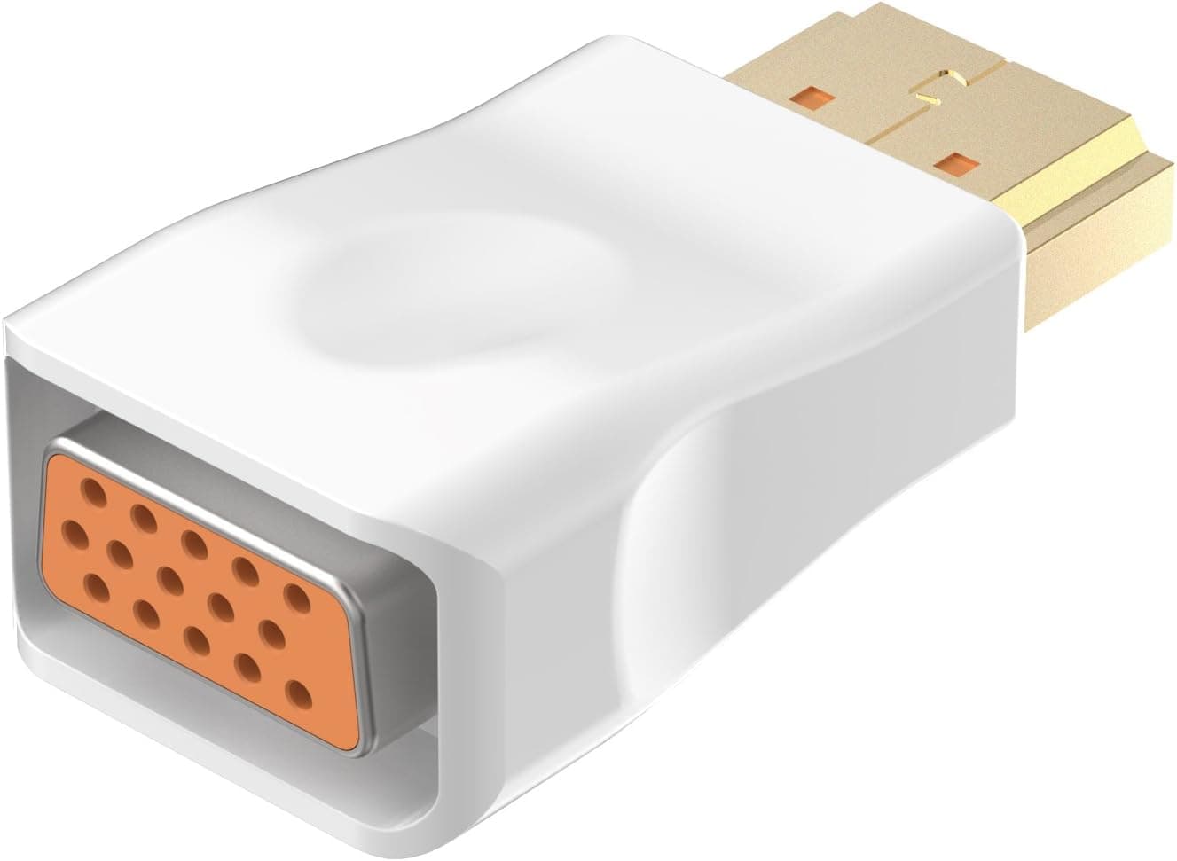 Rankie Gold-Plated Active HDMI to VGA Adapter (White)