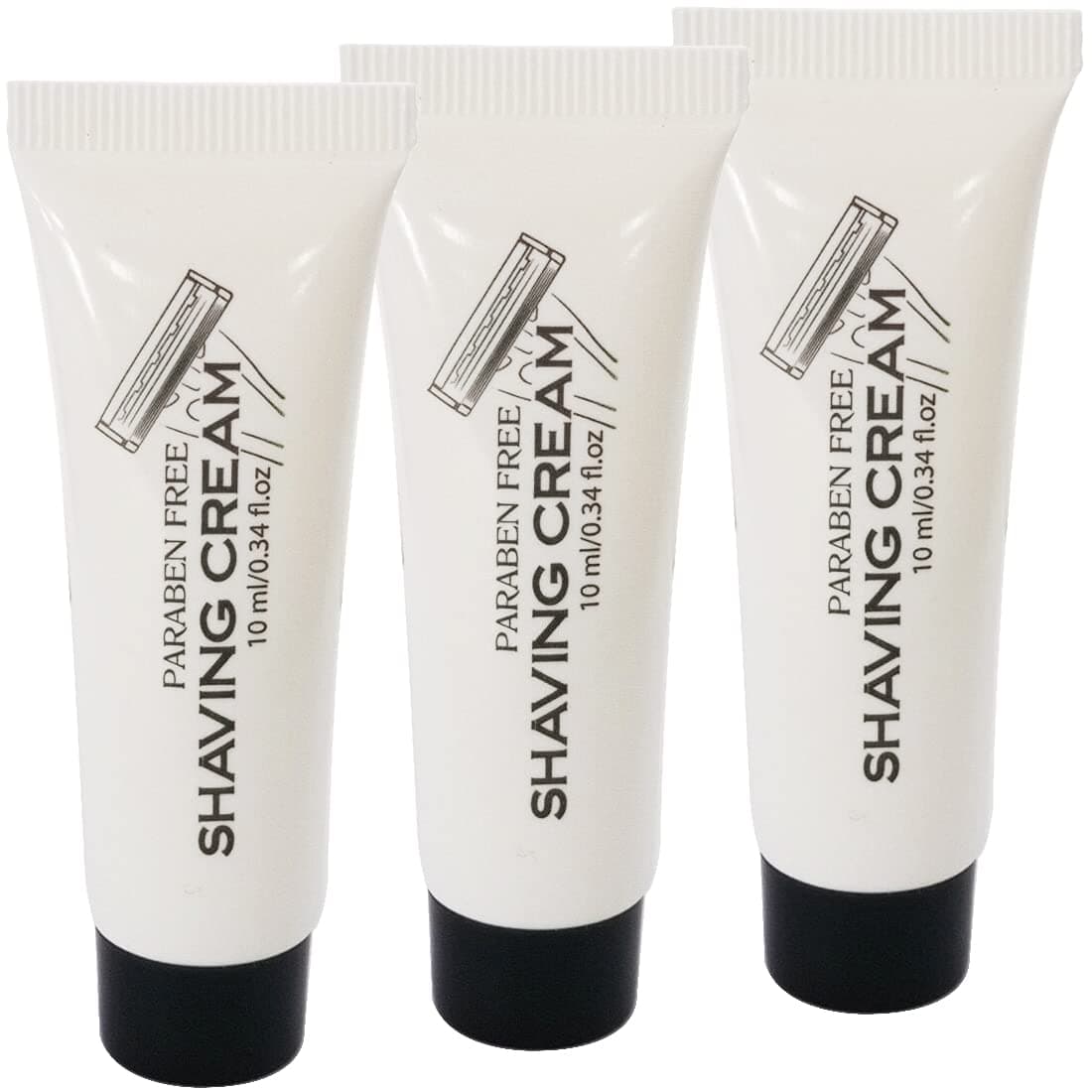 TravelWell Pack of 144 Disposable Shaving Cream 10g/10ml/0.34fl.oz in Bulk Individually Wrapped Travel Size Hotel Toiletries Amenities