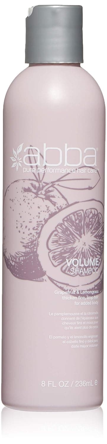 ABBA Volume Shampoo, Grapefruit & Lemongrass, Adds Volume & Thickness to Fine, Limp Hair