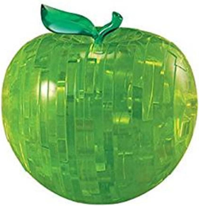 44pcs 3D Crystal Green Apple Jigsaw Puzzle IQ Toy Model Christmas Decoration Gift Assembly Model Building Block Toy for Kids Children by TheBigThumb