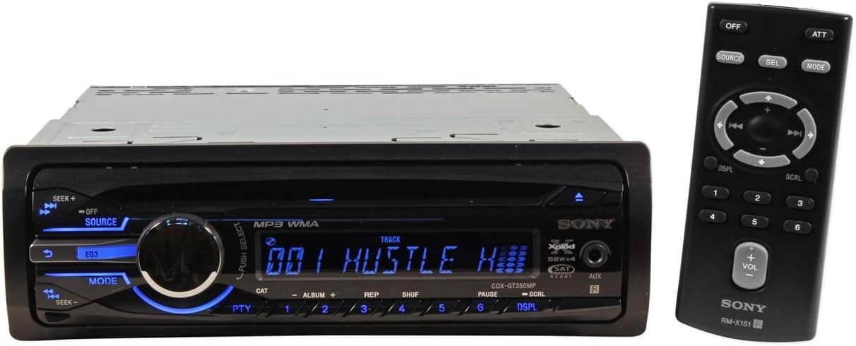 Sony CDX-GT350MP CD/MP3/WMA In Dash Receiver With iPod Controls and Wireless Remote