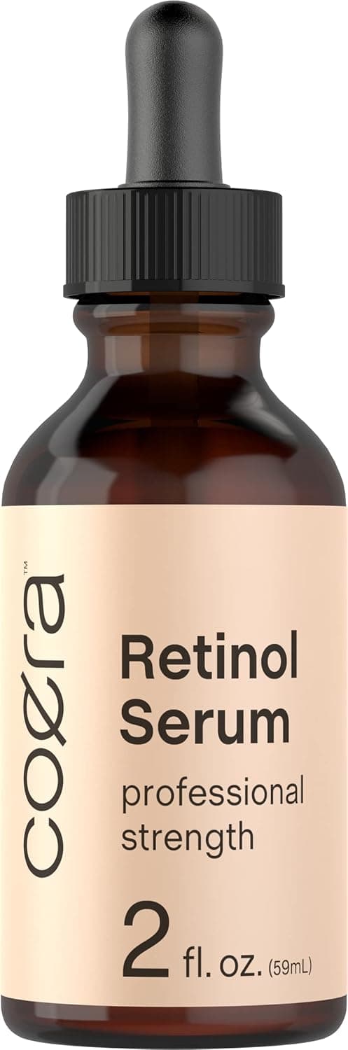 Retinol Serum for Face | 2 fl oz | Professional Strength Formula | Free of Parabens & Fragrances