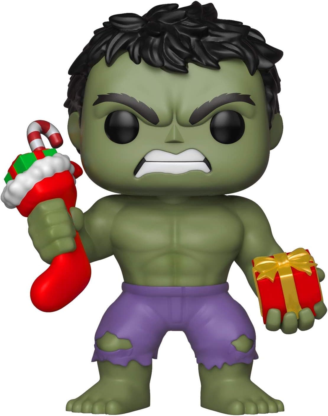 Funko Pop Marvel: Holiday - Hulk with Stocking Collectible Figure, Multicolor