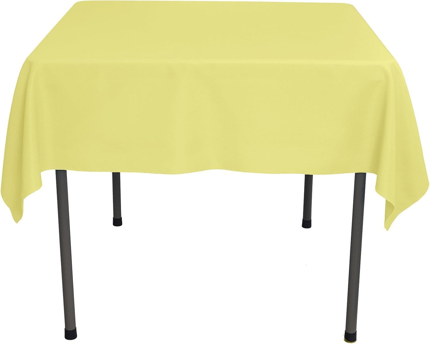 Remedios Rectangle Polyester Tablecloth Table Cover - Wedding Restaurant Party Banquet Decoration (Square 54x54 inch, Yellow)