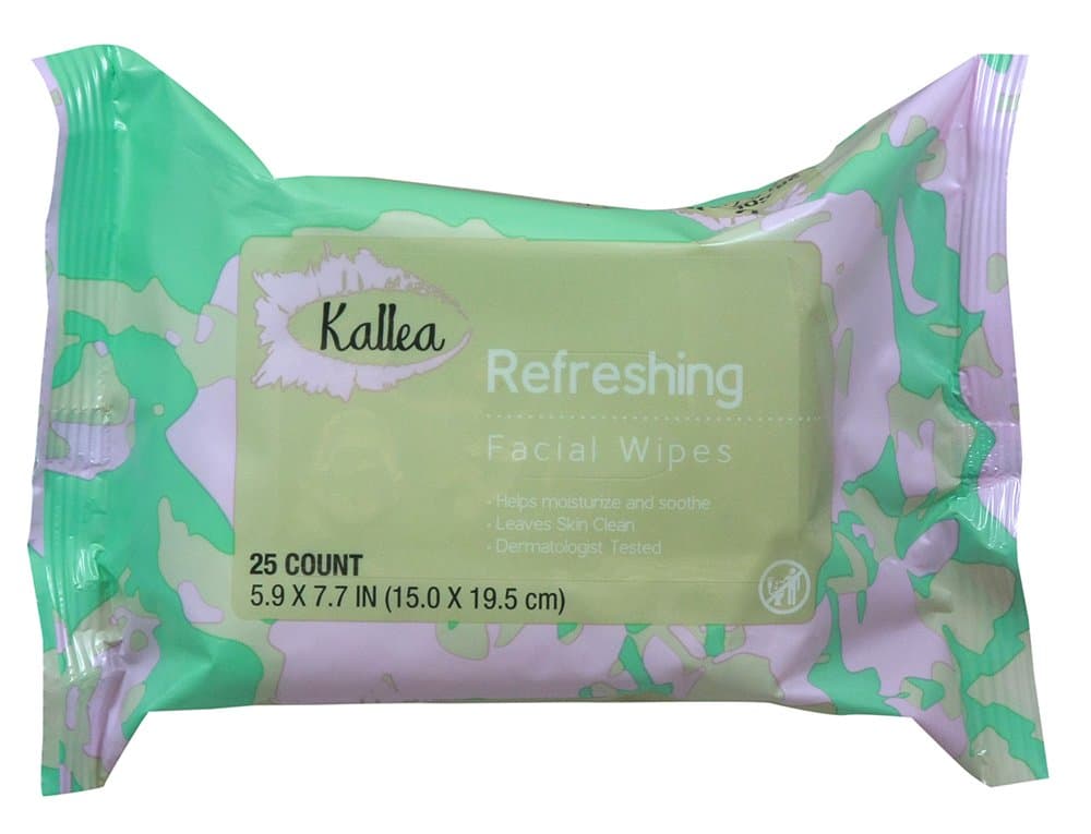 Kallea Refreshing Makeup Remover Towelettes & Facial (Face) Wipes, 25Count (Pack Of 6)