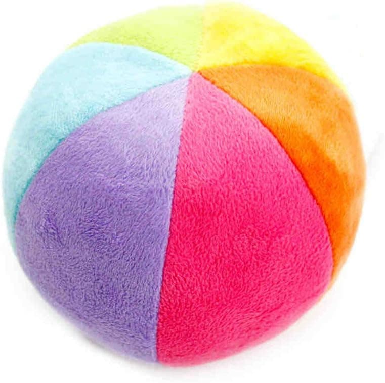 Baby Balls Rainbow Rattle Toy Small Colorful Plush Ball for Newborn Infant Toddler (Toys for 0 to 36 Months)