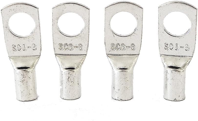 Unique Marine Grade Electrical Heavy Duty Tinned Copper Lugs (20-Pack, 10-Gauge Size 1/4 Screw)