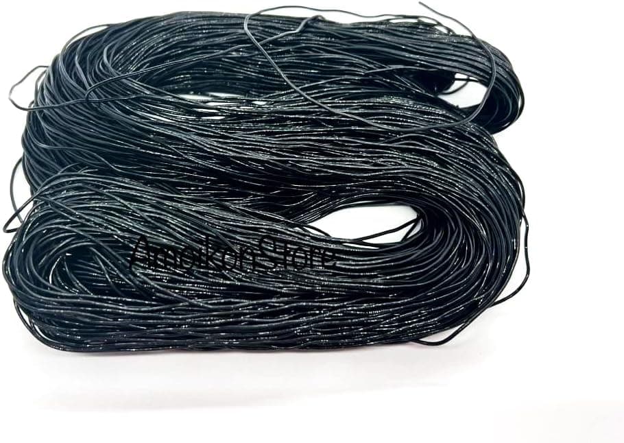 Black African Anango Hair Thread Accessories/Fil Anango/Nigeria Hair Rubber Thread for Natural Hair/Lot of 2