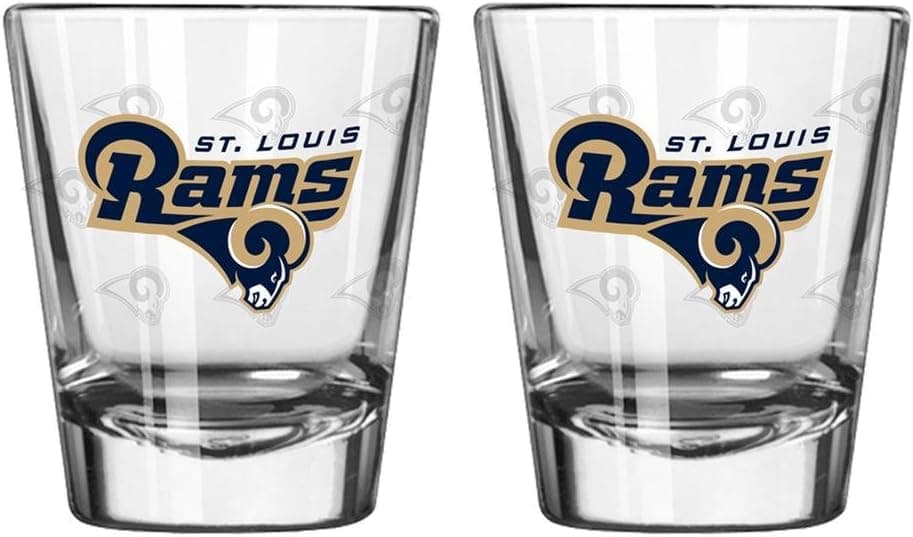 NFL St Louis Rams Square 2 ounce Shot Glass