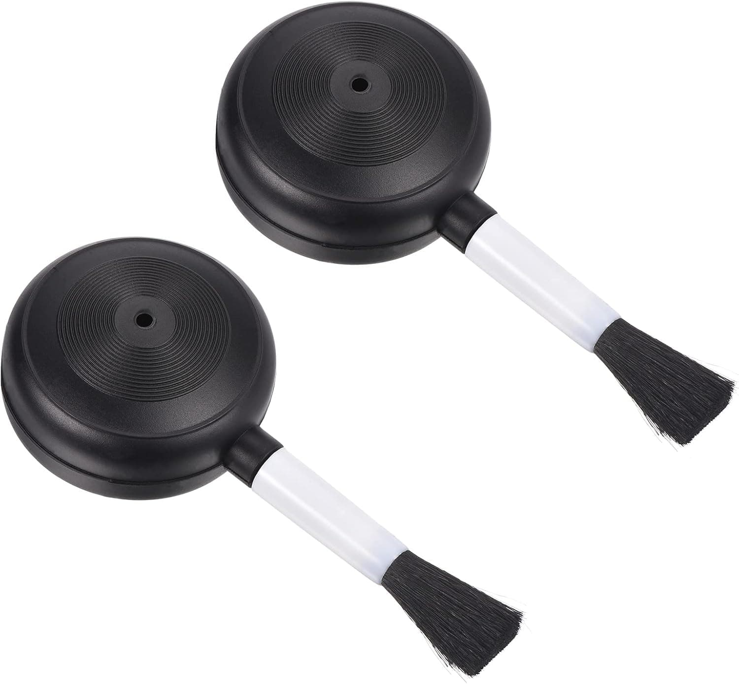 PATIKIL Air Dust Blower and Soft Brush 2Pack 25mm Keyboard Cleaning Brush for Laptop Computer Screens Keyboard Window Black