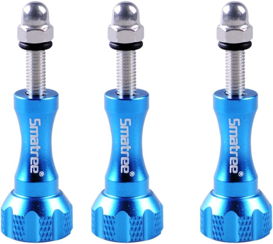Smatree 3pcs Long Alumunium Thumbscrew Compatible for Gopro 11, Max, Gopro Session, Hero Fusion, 10,9,8,7,6, 5, 4, 3+, 3, 2, 1,GoPro Hero 2018/DJI OSMO Action Cameras