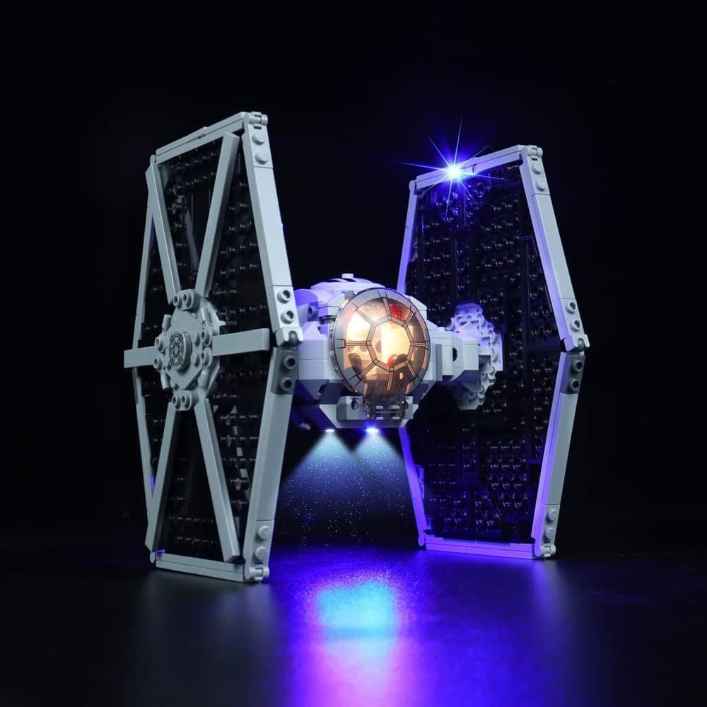 BrickBling Light Kit for Lego Imperial TIE Fighter 75300 Building Kit (No Model), Creative Lights Compatible with Lego Tie Fighter Great Surprise for Lego Funs
