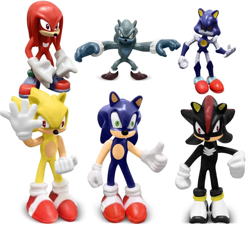 Genqiang Action Figures, 6 Pcs Collectible Figurines Toys Set Mini Hero Series Playset, Birthday Cake Toppers Decoration, Easter Eggs Stuffers, Classroom Rewards Toys for Kids
