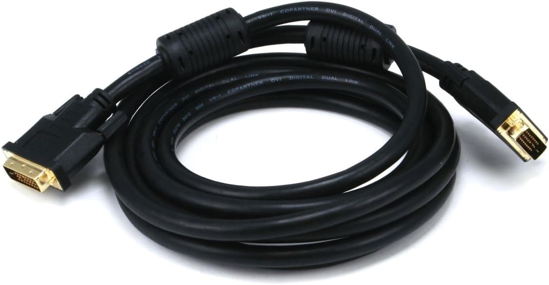 Monoprice DVI-D Cable - 10 Feet - Black | 28AWG CL2 Dual Link 9.9 Gbps