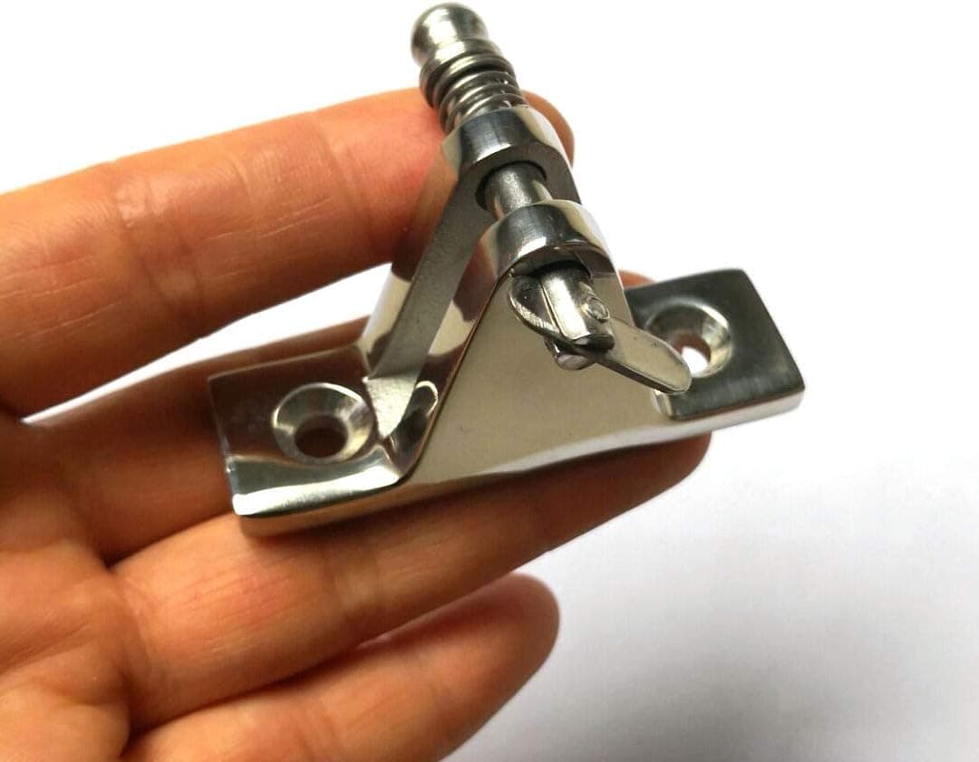 90°Bimini Top Deck Hinge with Removable Pin,316 Stainless Steel Marine Boat Deck Hinge Mount Bimini Top Fitting Hardware Fitting Deck -2 Pack