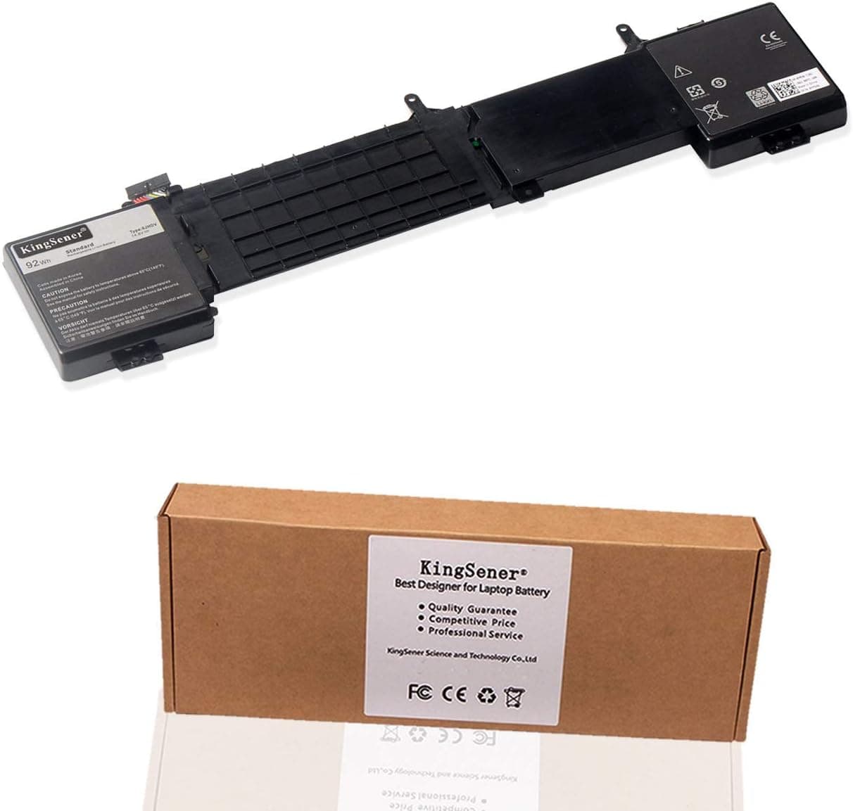 KingSener 6JHDV Laptop Battery for Dell Alienware 17 R2 R3 5046J P43F ALW17ED-1728 ALW17ED-1828T ALW17ED-2728 AW17R3-7092SLV AW17R3-8342SLV 6JHCY 14.8V 92Wh