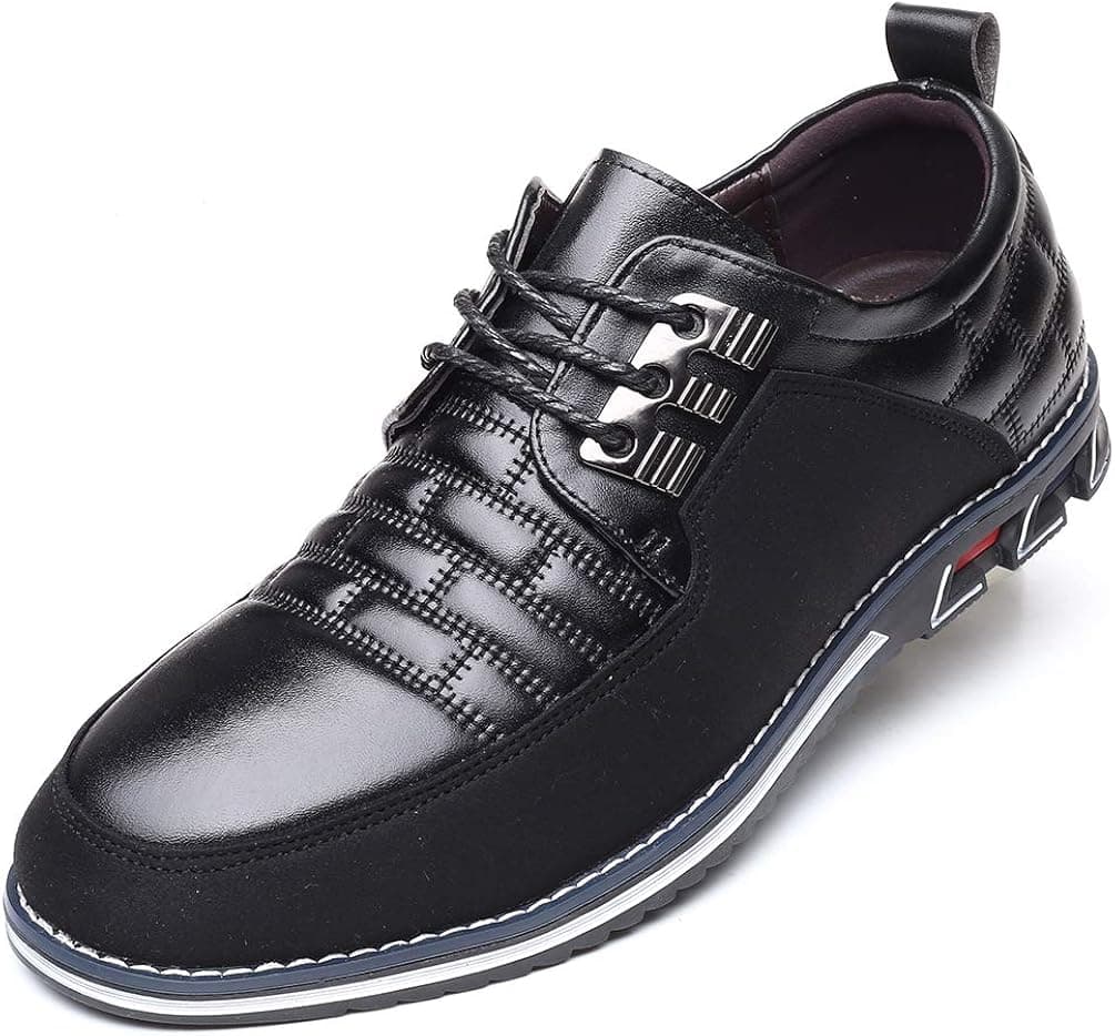 COSIDRAM Men Casual Shoes Fashion Business Luxury Dress Walking Shoes Office Loafers Flats Sneakers for Male Black 15