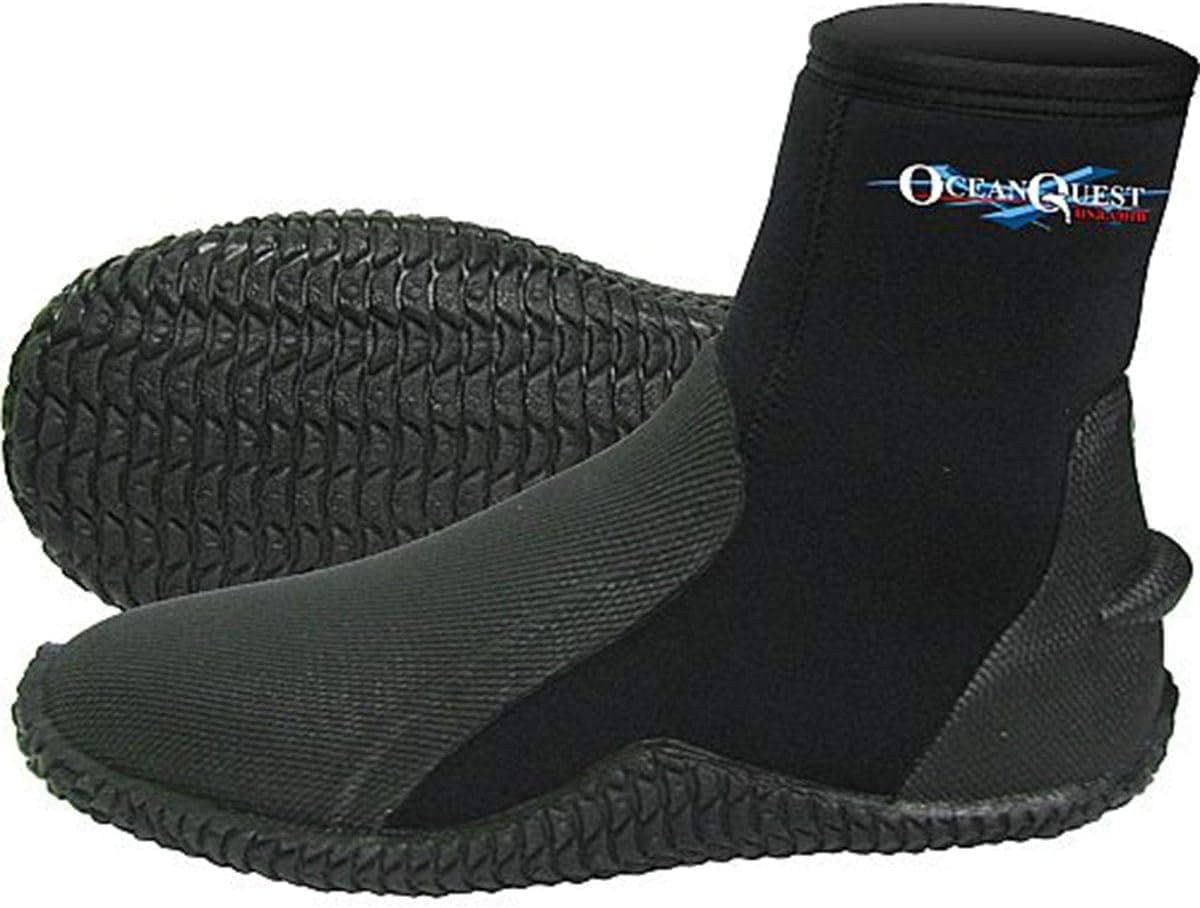 Ocean Quest 5mm Premium Super-Stretch Titanium Medium Sole Dive Boots