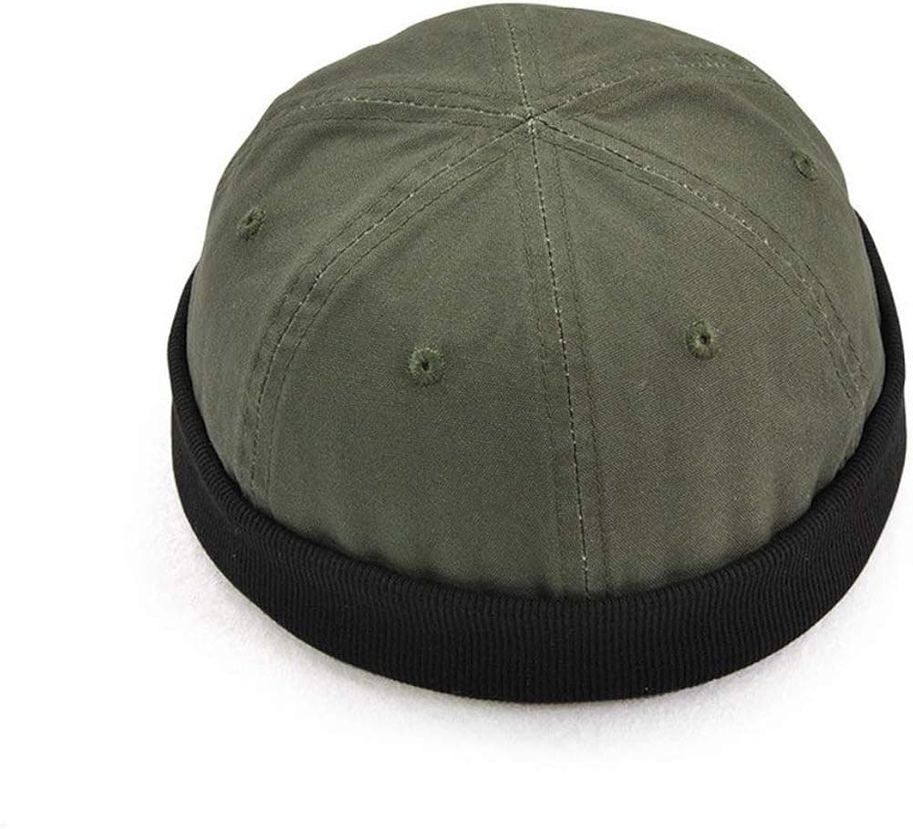 Zegoo Men Women Beanie Worker Sailor Cap Rolled Cuff Retro Brimless Hat