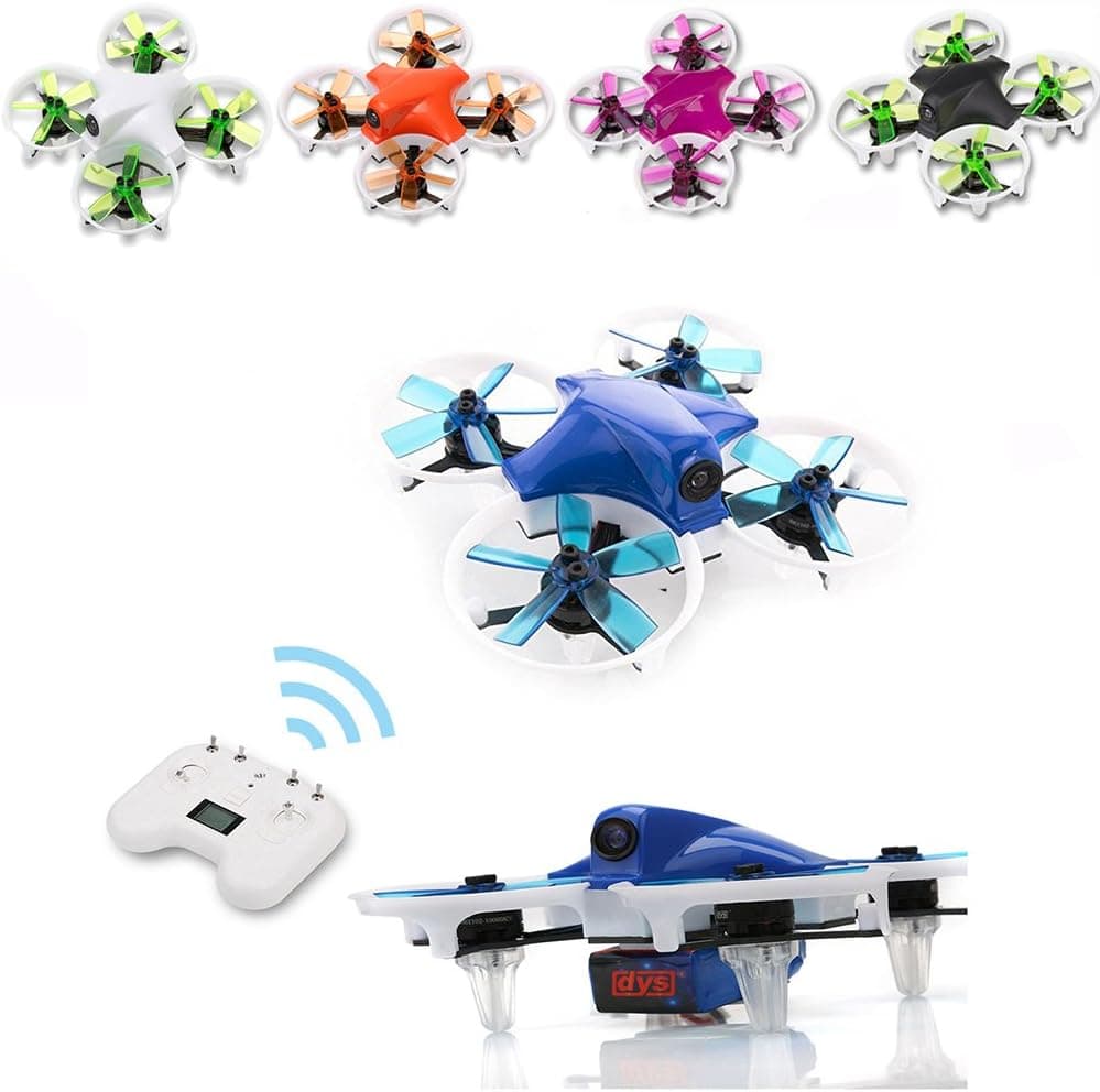 DYS ELF Brushless Micro/Mini Racing Drone BE1102 10000KV Motors,5.8G High-Speed (FPV) RTF Quadcopter with Wide-angle HD Camera 83mm Easy Control with OSD/F3/Beep Warning (White)