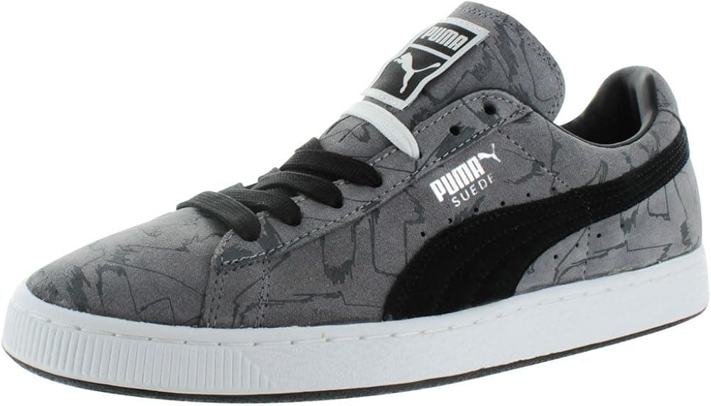 PUMA Men's Suede Brush Emboss Steel Gray/Black/Dark Shadow Sneaker 11 D (M)