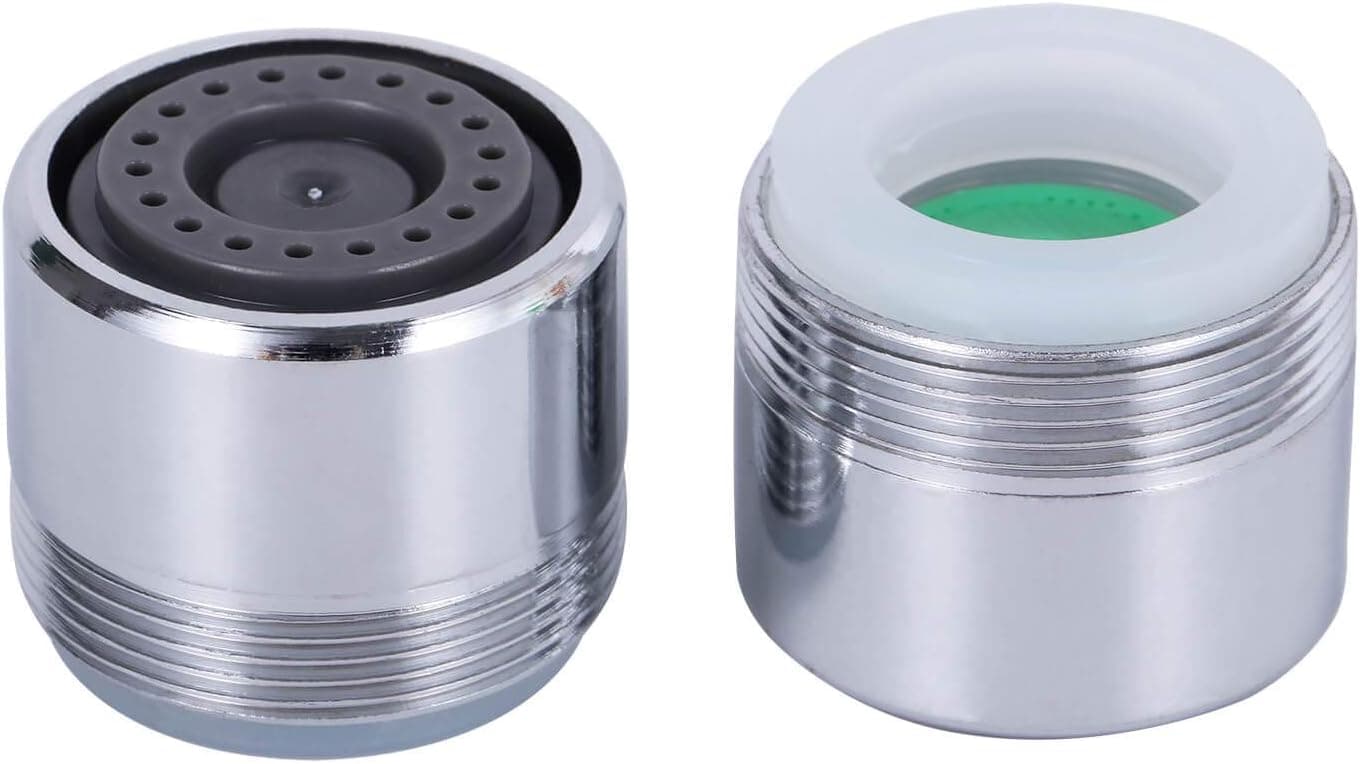 2 Pack 0.5GPM Sink Faucet Aerator, Male and Female Dual Thread Aerator, Regular/Standard Size, Chrome