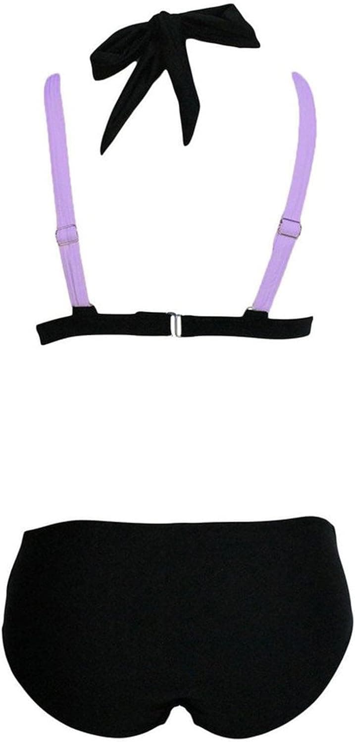 FACE N FACE Womens Summer Cross Padded Push Up Halter Bikini Swimsuit US M/Tag L Light Purple