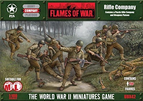 Flames Of War Usa Rifle Company (156 Figures, Plastic, Mid & Late War, Ubx42)