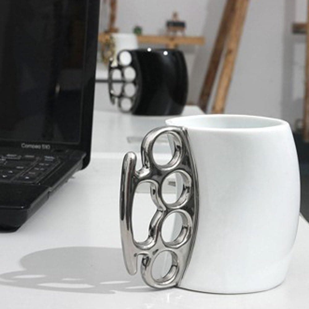Apollo23-Knuckle Duster Finger Fist Ceramic Coffee Tea Milk Mug Cup