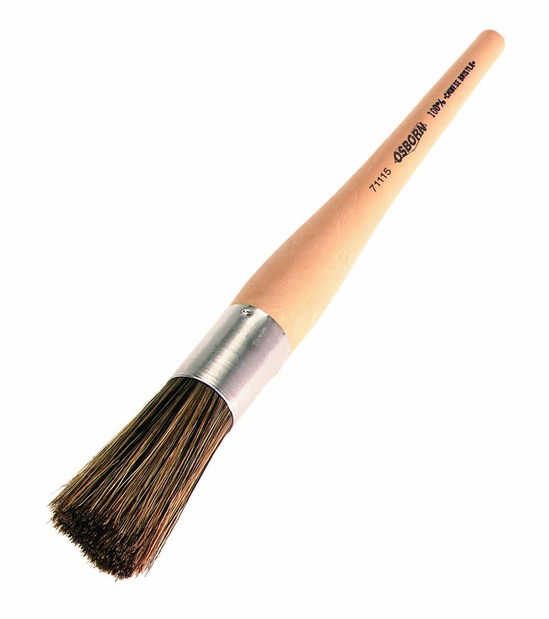 Osborn - 00071114SP 71114 Pure China Bristle Round Sash Tool Paint Brush with Plastic Handle, Size 8, 2-3/8" Trim Length, Grey