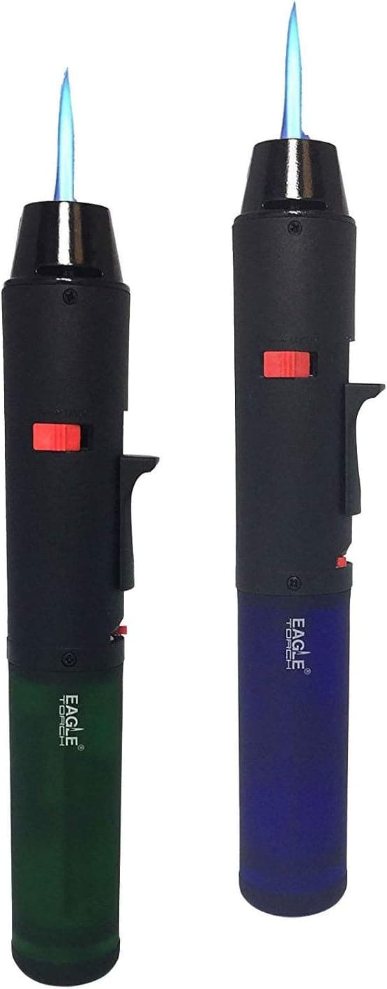 Lot of 2 - Jet Torch Jumbo Gun Pen Torch Lighter Butane