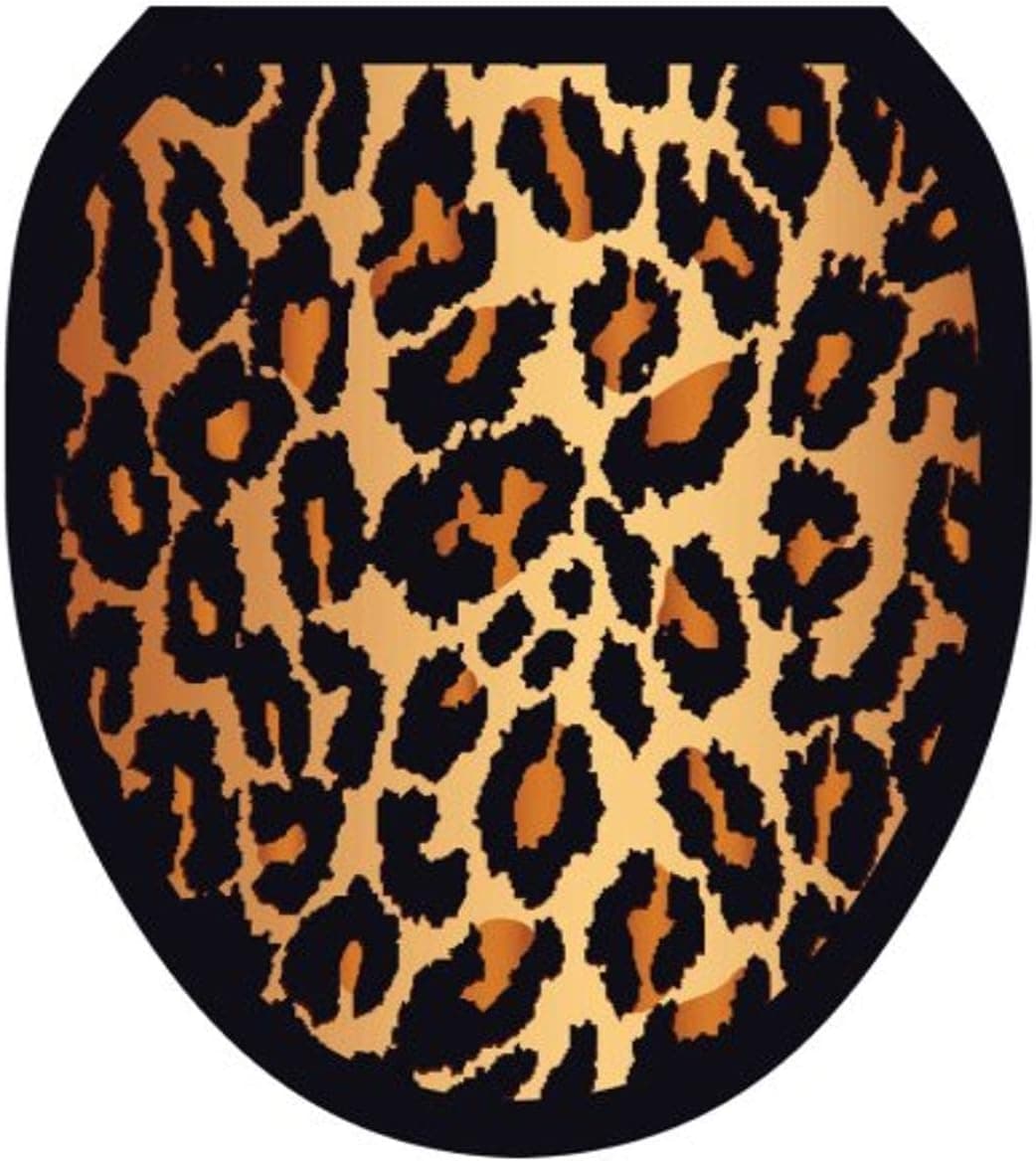 Toilet Tattoos, Toilet Seat Cover Decal,Leopard Design, Size Elongated