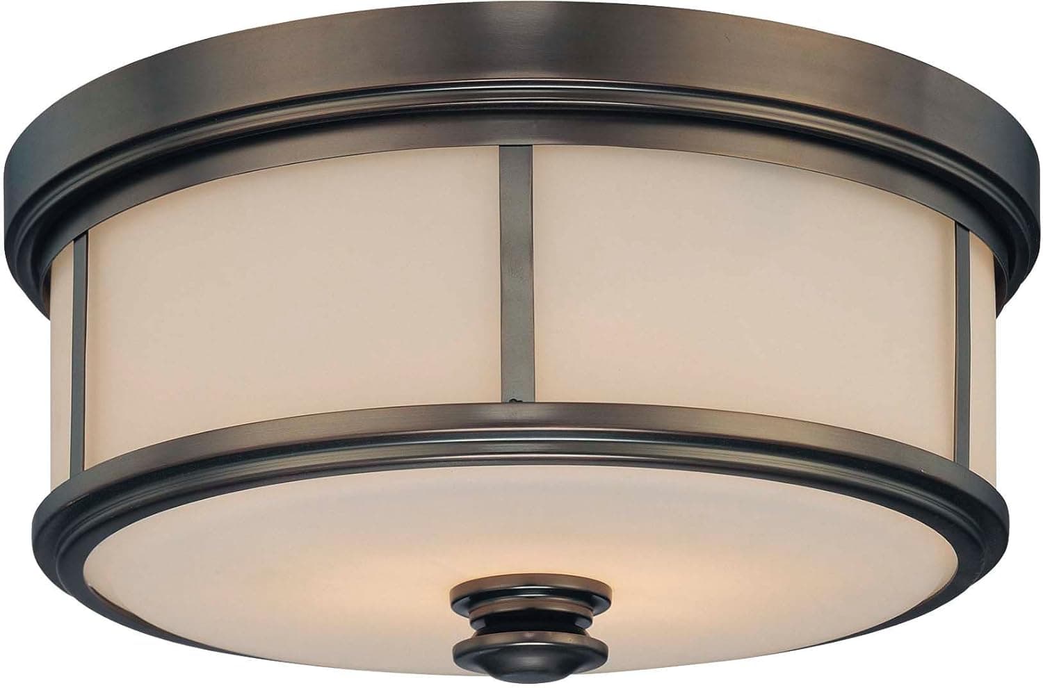 Minka Lavery Flush Mount Ceiling Light 4365-281, Havard Ct. Glass Fixture, 2 Light, 120 Watts Halogen, Bronze