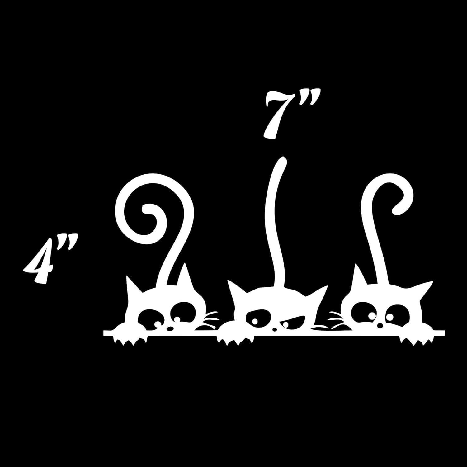 Three Kitten Cat 7" Vinyl Decal for Wall Car Laptop Window