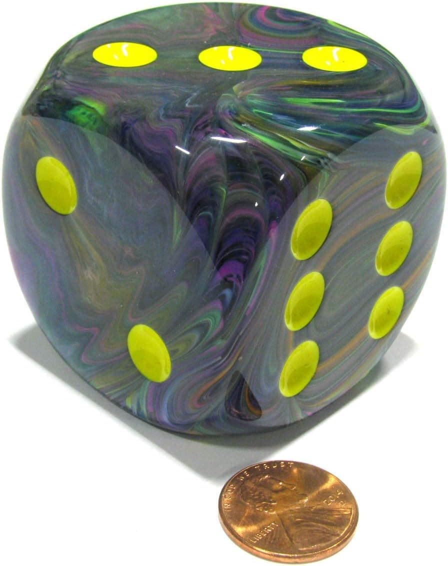 Chessex Festive Rio D6 with Yellow Pips 50MM