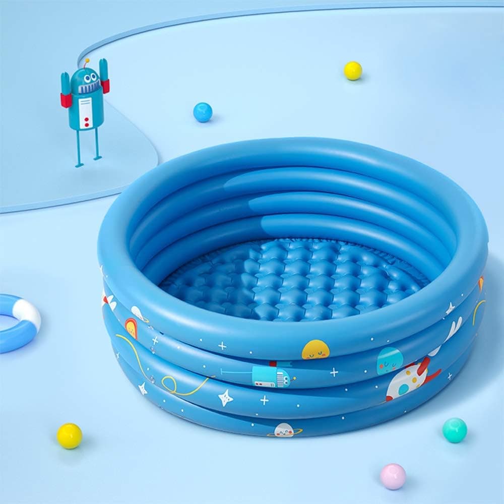 WWS Large Kid’s Ball Pit Pool for Kids / Inflatable Swimming Pools / Baby Play Yard / Baby Playpen / Fence for Baby, Portable, 51” in Diameter, Indoor & Outdoor (Blue)